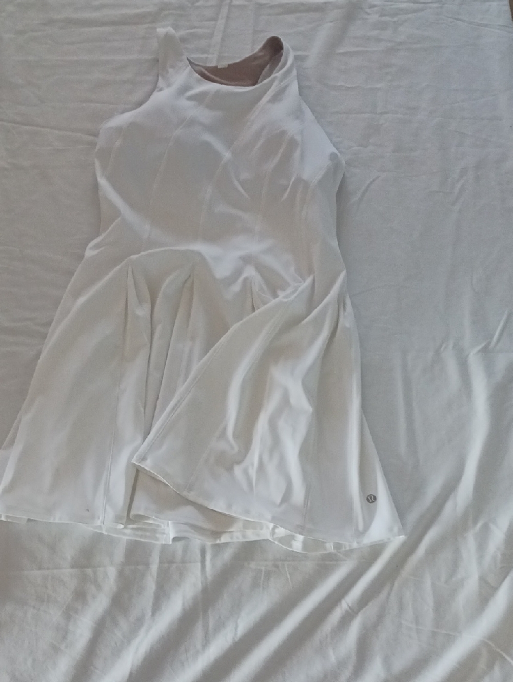 lululemon athletica White Sleeveless Skater Dress